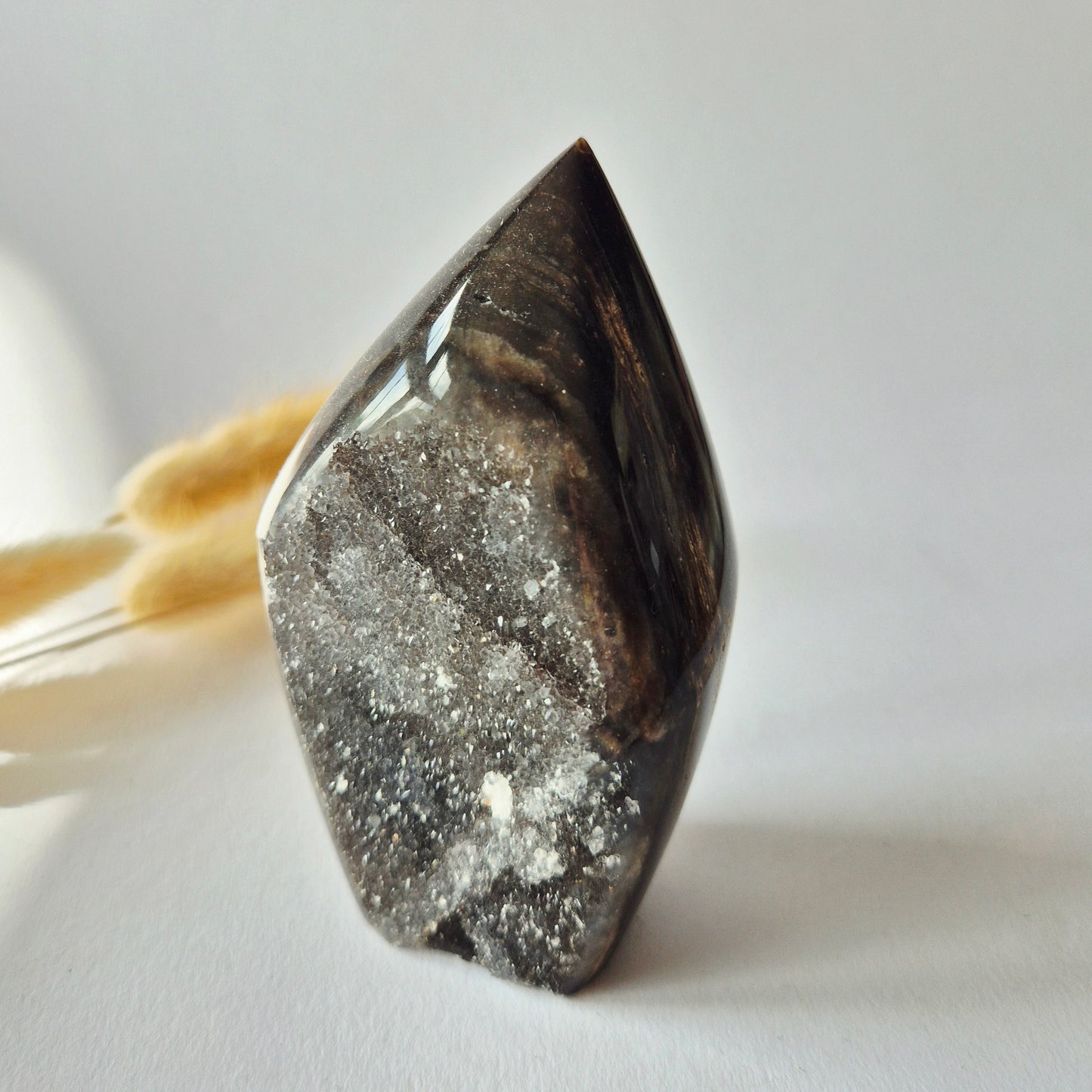 Edelsteen Druzy Sphalerite Flame Sculptuur 125g
