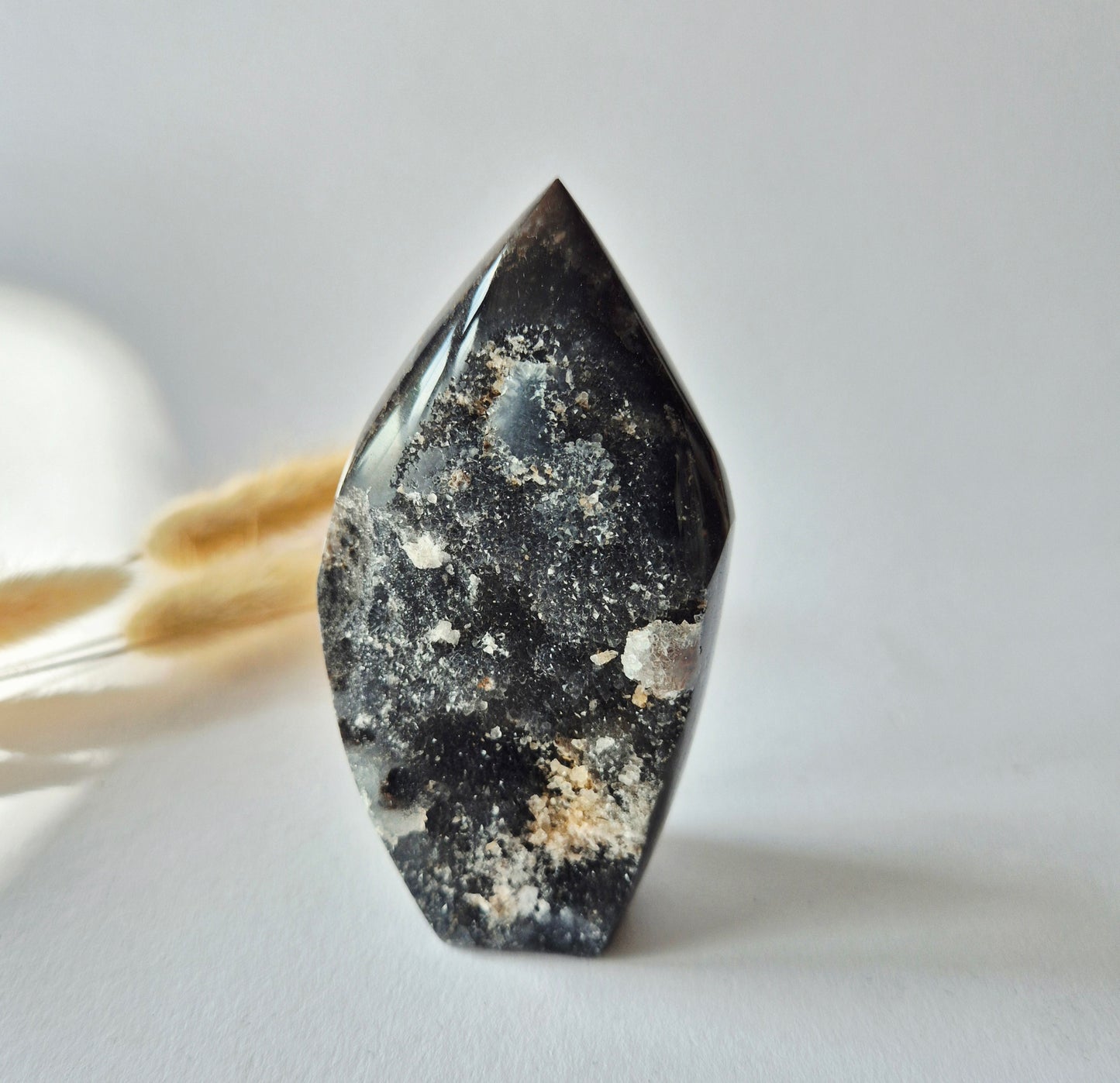Edelsteen Druzy Sphalerite Flame Sculptuur 148g