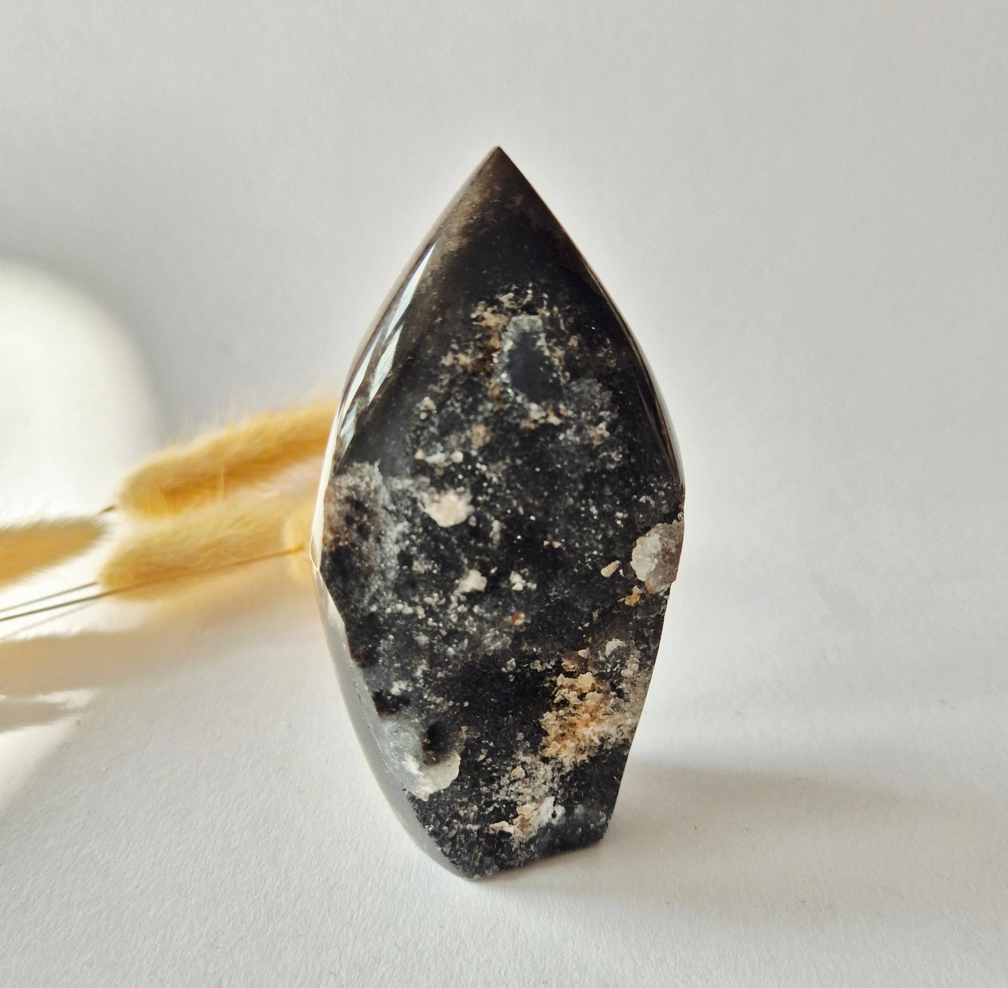 Edelsteen Druzy Sphalerite Flame Sculptuur 148g