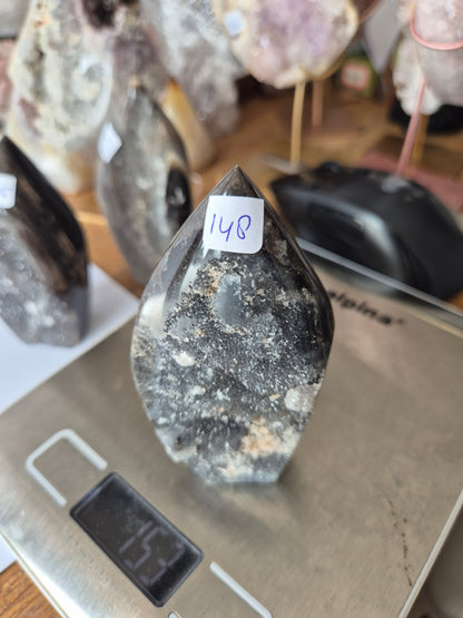 Edelsteen Druzy Sphalerite Flame Sculptuur 148g