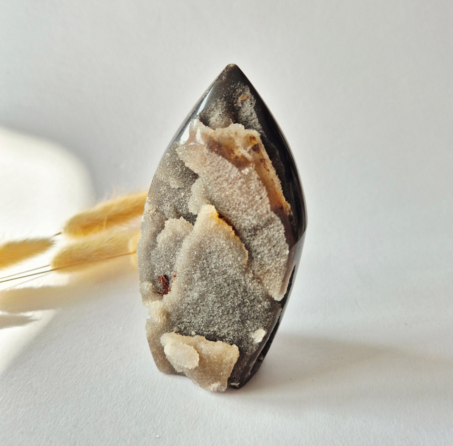 Edelsteen Druzy Sphalerite Flame Sculptuur 141g