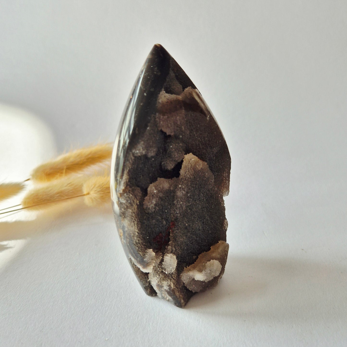 Edelsteen Druzy Sphalerite Flame Sculptuur 141g