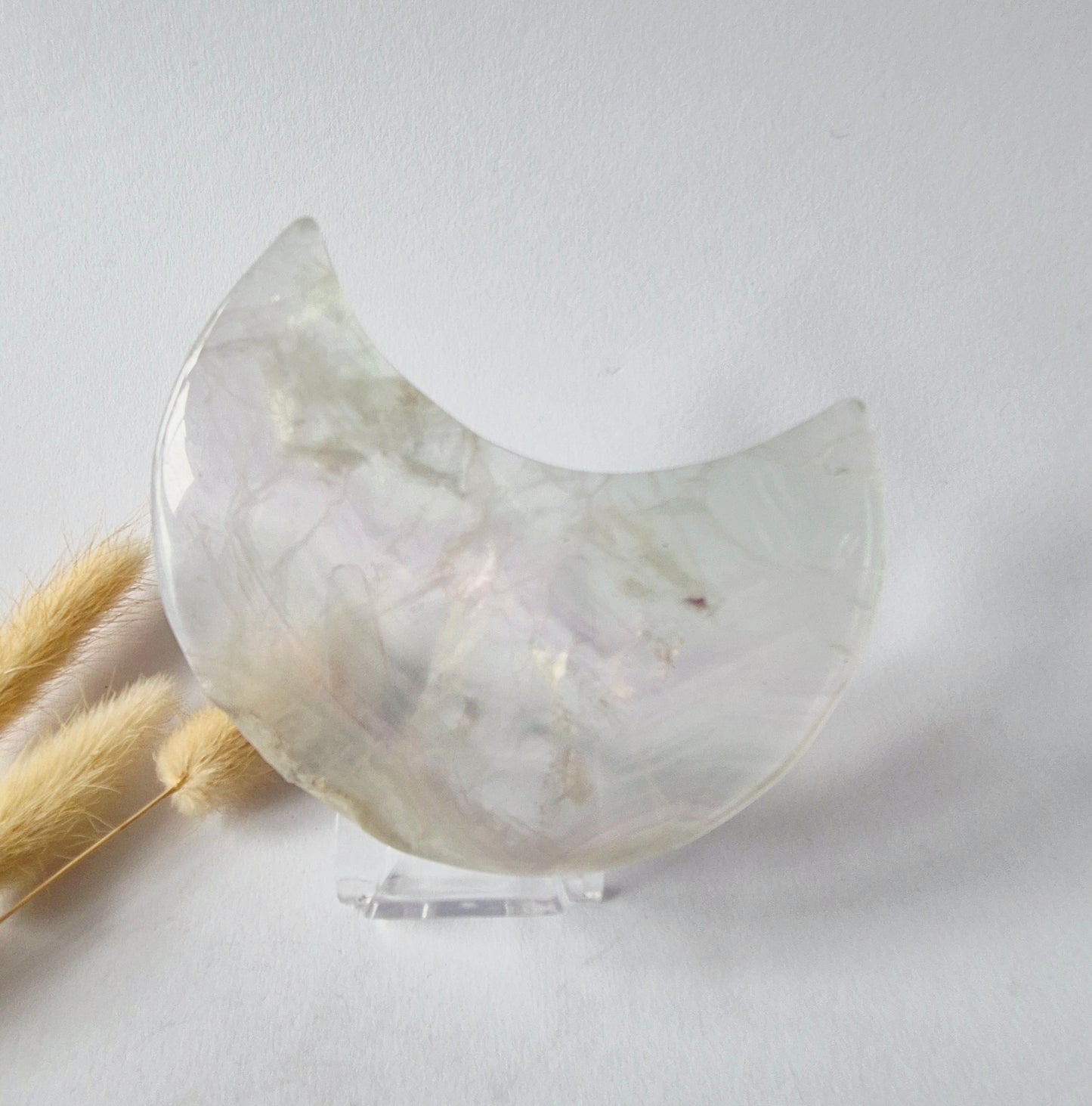 XL Large Rainbow Fluorite Heart including Metal Stand - #1. 13x13cm 636grams