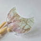 XL Large Rainbow Fluorite Heart including Metal Stand - #1. 13x13cm 636grams