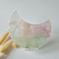 XL Large Rainbow Fluorite Heart including Metal Stand - #1. 13x13cm 636grams