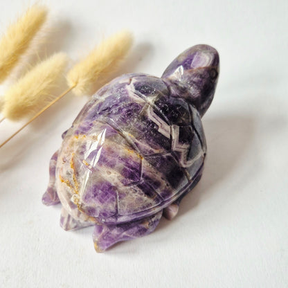 XL Amethyst Agate Gemstone Moon (346 g) – Including Stand - #5