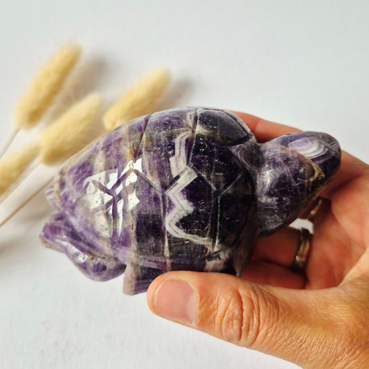XL Amethyst Achat Edelstein Mond (346 g) – Inklusive Ständer - #5