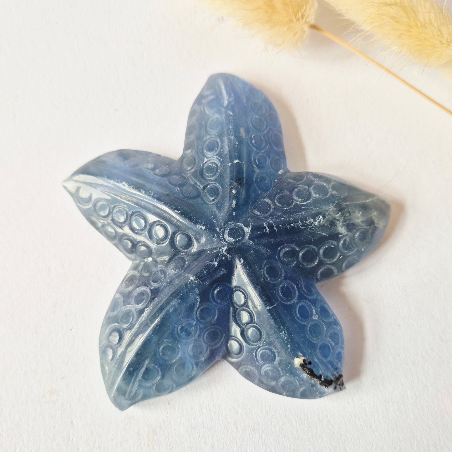 Kristall-Edelstein XXL Rosa Calcit Merkaba – 8 cm