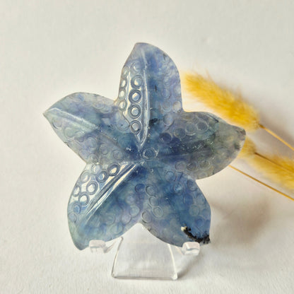 Kristall-Edelstein XXL Rosa Calcit Merkaba – 8 cm