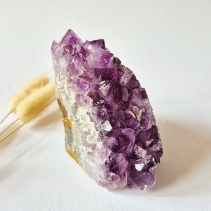 Amethist Cluster 500 gram | Donkerpaarse Kristallen op Natuurlijke Matrix