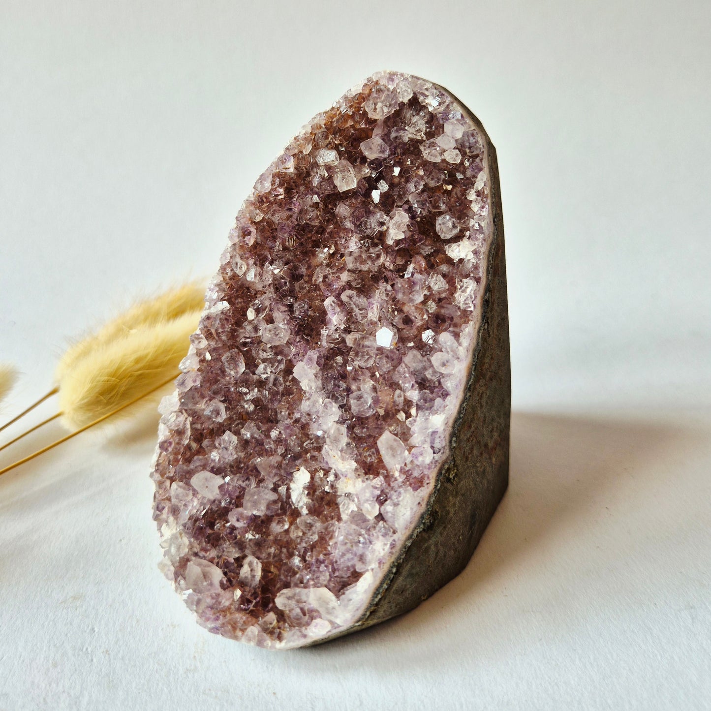Lichtpaarse Amethist Druzy Vrije Vorm 583 gram | Gepolijste Amethist Cluster
