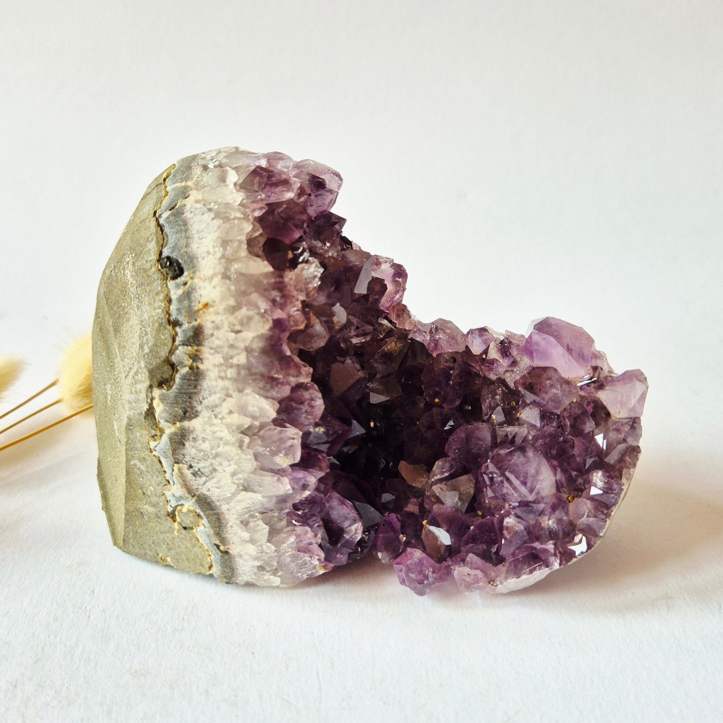 Natuurlijke Amethist Geode Vrije Vorm 629 gram | Donkerpaarse Kristallen