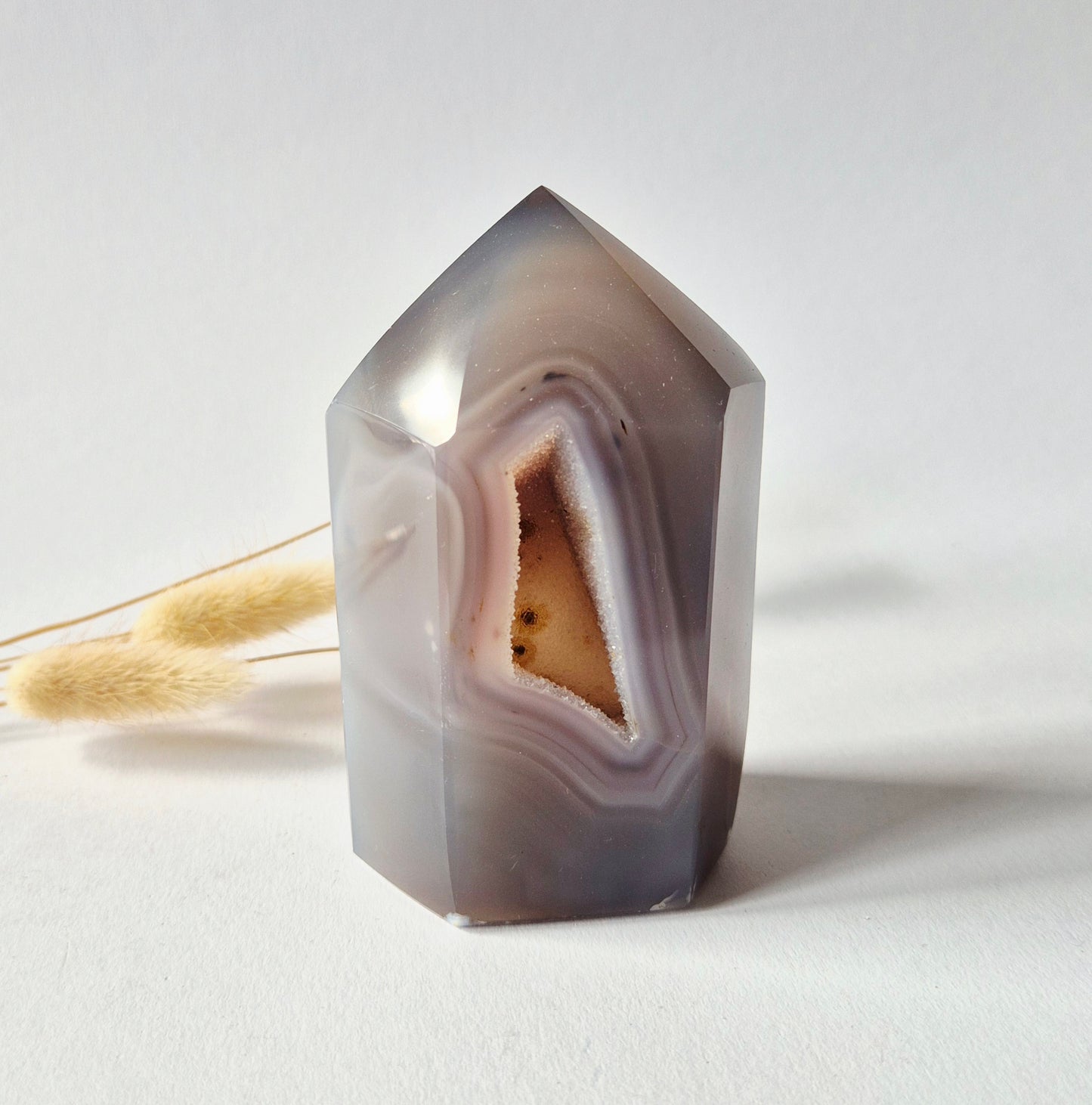 Druzy Agate - Teardrop Drop Standing Gemstone Crystal - C. 158gram
