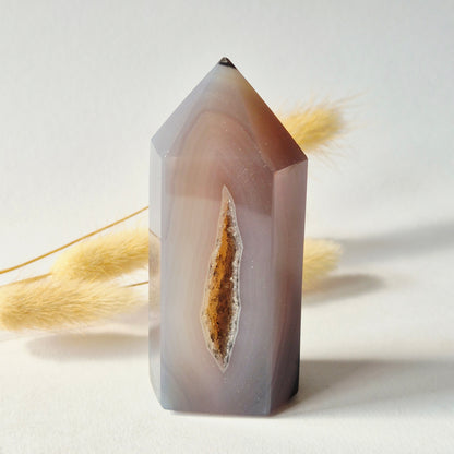 Druzy Agaat Toren uit Uruguay #106 – 151 gram | Natuurlijke Geode Edelsteen