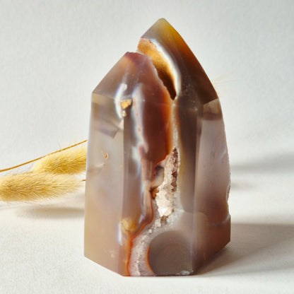 Druzy Agate - Teardrop Drop Standing Gemstone Crystal - C. 158gram