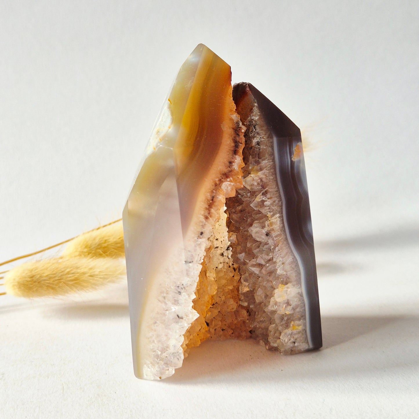 Druzy Agate - Teardrop Drop Standing Gemstone Crystal - C. 158gram
