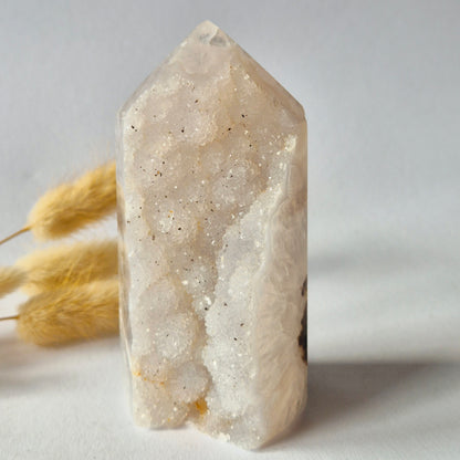 Druzy Agaat Toren uit Uruguay #109 – 300 gram | Natuurlijke Geode Edelsteen