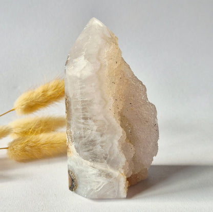 Druzy Agaat Toren uit Uruguay #109 – 300 gram | Natuurlijke Geode Edelsteen