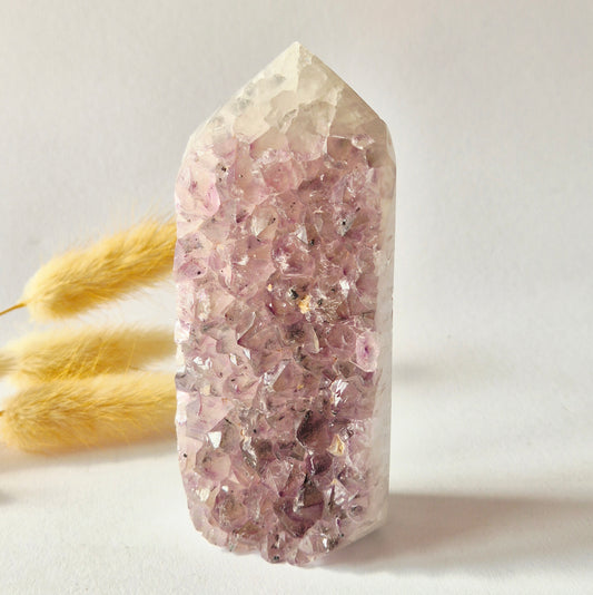 Druzy Amethist Agaat Toren uit Uruguay #110 – 248 gram | Natuurlijke Geode Edelsteen