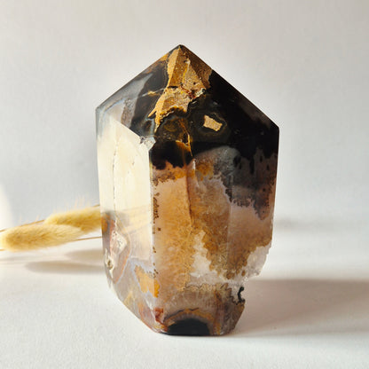 Druzy Agaat Toren uit Uruguay #111 – 599 gram | Natuurlijke Geode Edelsteen