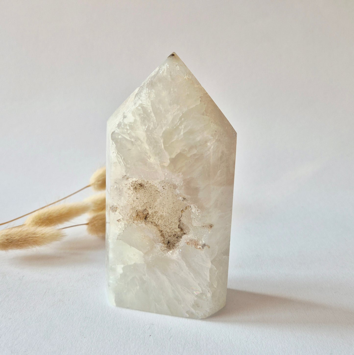 Druzy Agate - Teardrop Drop Standing Gemstone Crystal - C. 158gram