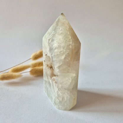 Druzy Agate - Teardrop Drop Standing Gemstone Crystal - C. 158gram