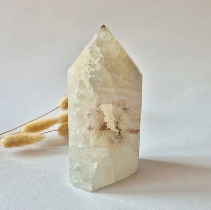 Druzy Agate - Teardrop Drop Standing Gemstone Crystal - C. 158gram
