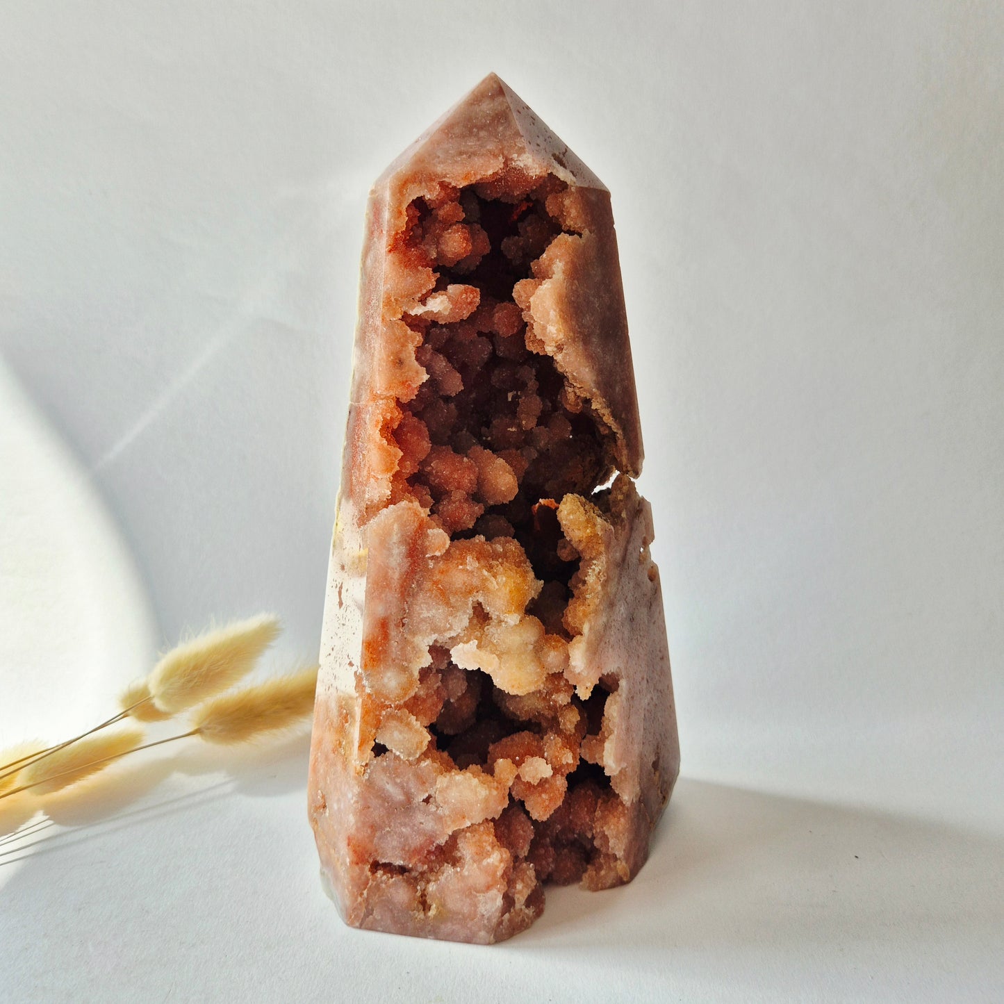 Roze Amethist Druzy Toren – 1802 gram | Uniek Kristalkunstwerk uit Brazilië