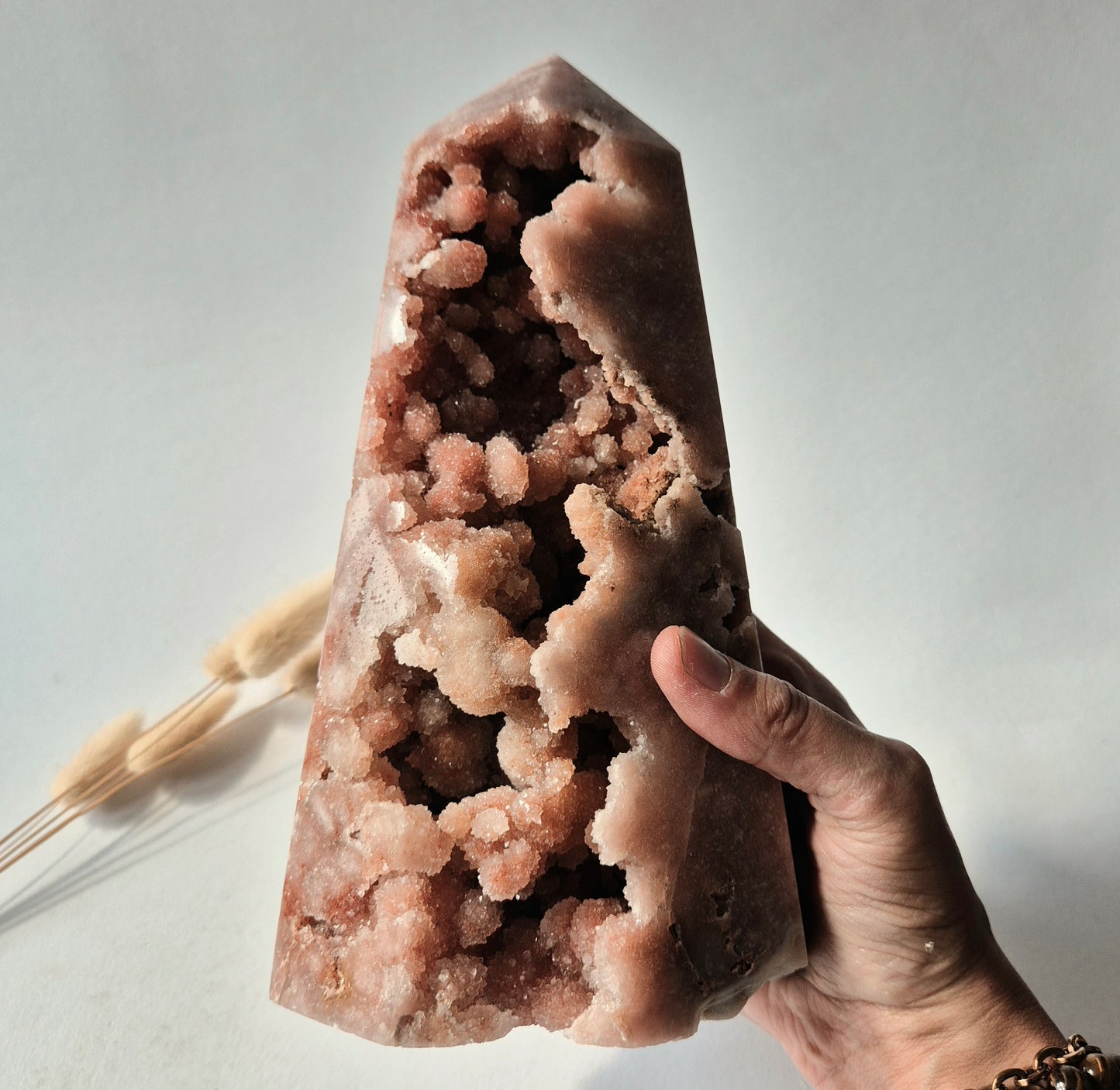 Roze Amethist Druzy Toren – 1802 gram | Uniek Kristalkunstwerk uit Brazilië
