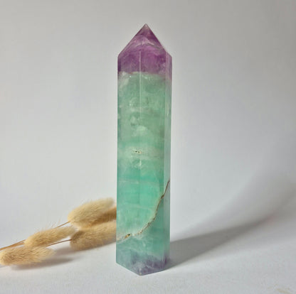 XXL Regenboog Fluoriet Toren – 20 cm | 711 gram