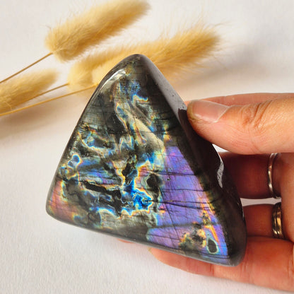 Premium Rainbow Labradorite Freeform 200g – High Flash Madagascar Labradorite – One of a Kind Crystal