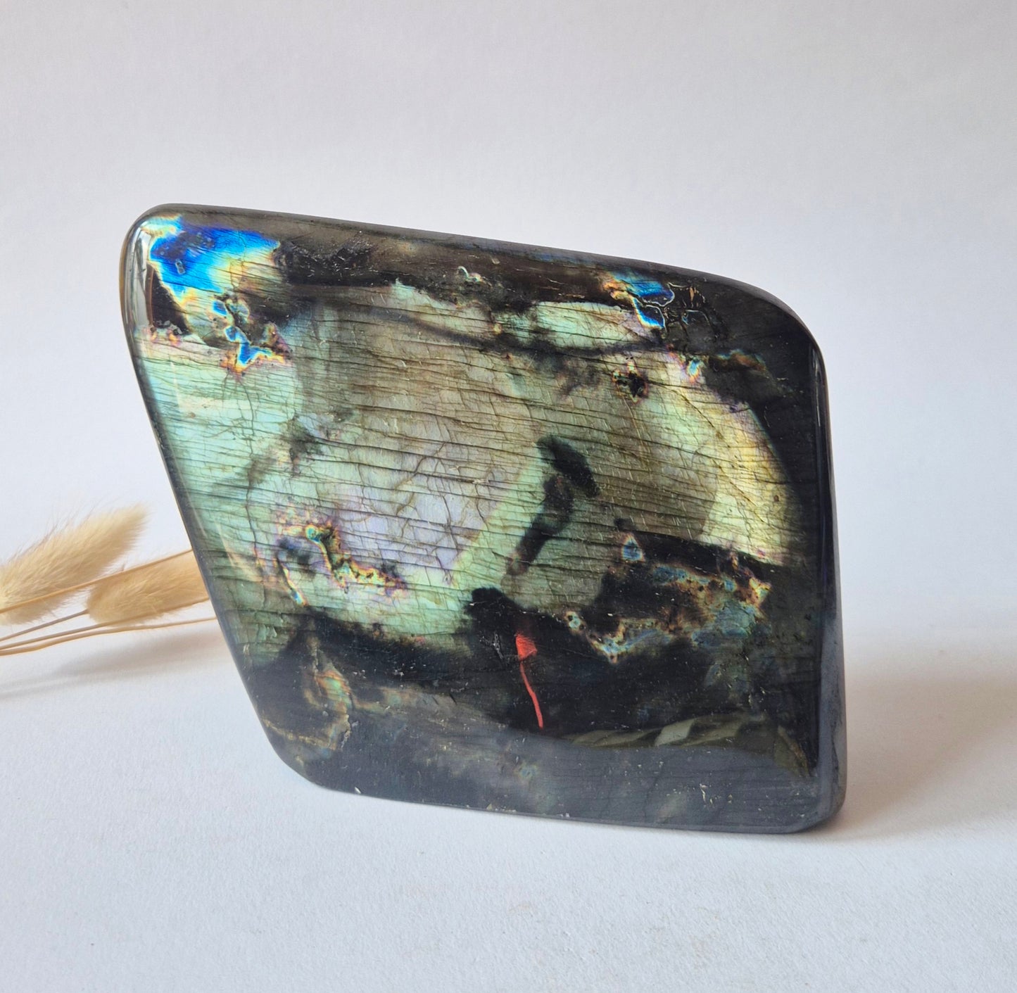 Premium Rainbow Labradorite Freeform 1463g – High Flash Madagascar Labradoriet – One of a Kind Crystal