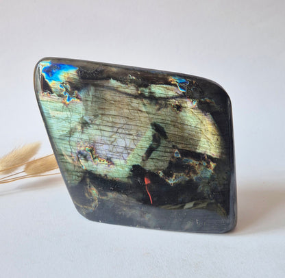 Premium Rainbow Labradorite Freeform 1463g – High Flash Madagascar Labradoriet – One of a Kind Crystal