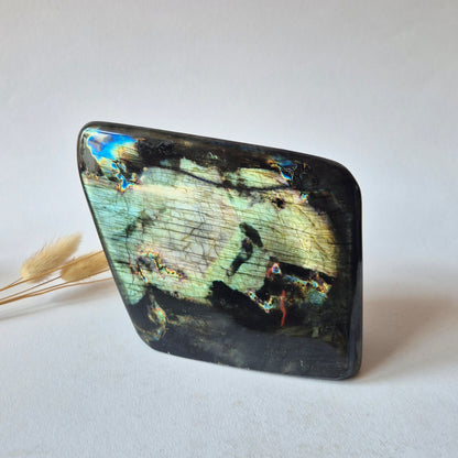 Premium Rainbow Labradorite Freeform 1463g – High Flash Madagascar Labradoriet – One of a Kind Crystal