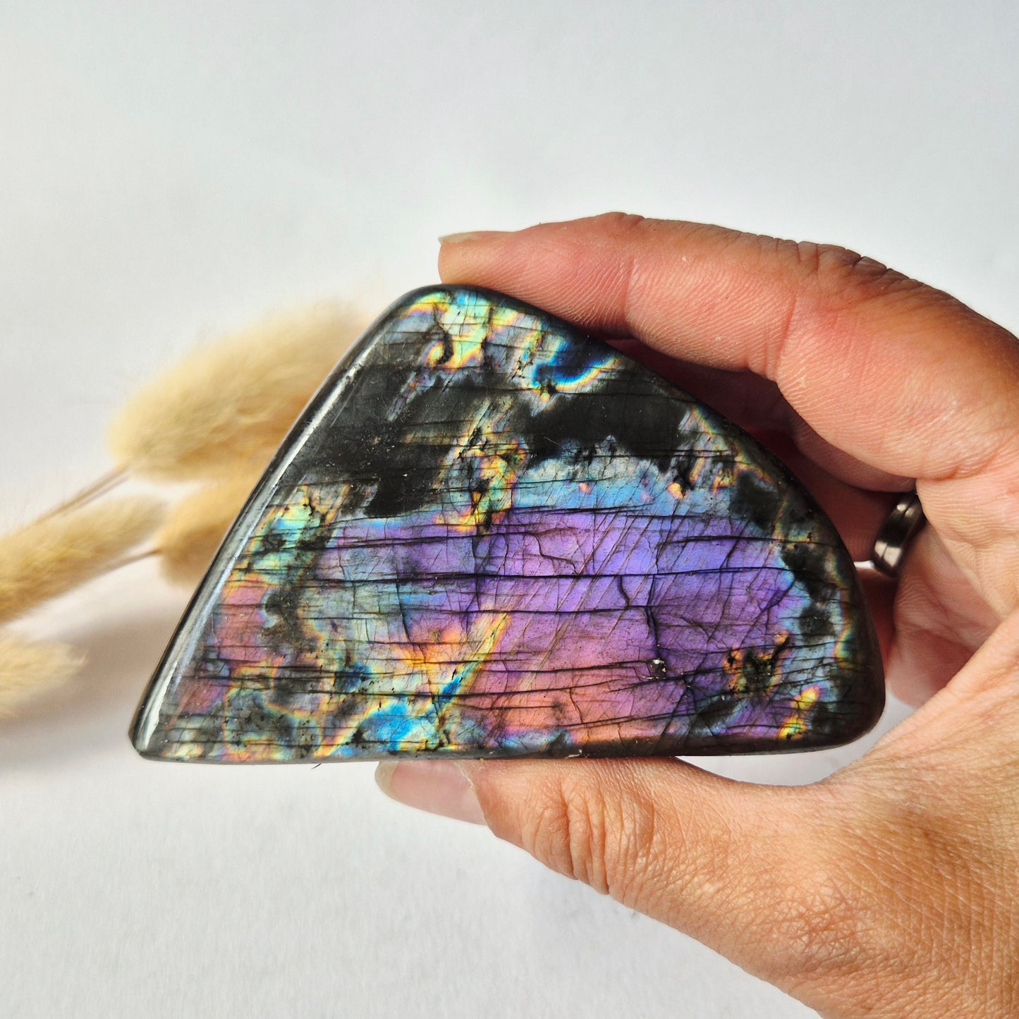 Premium Rainbow Labradorite Freeform 172g – High Flash Madagascar Labradoriet – One of a Kind Crystal