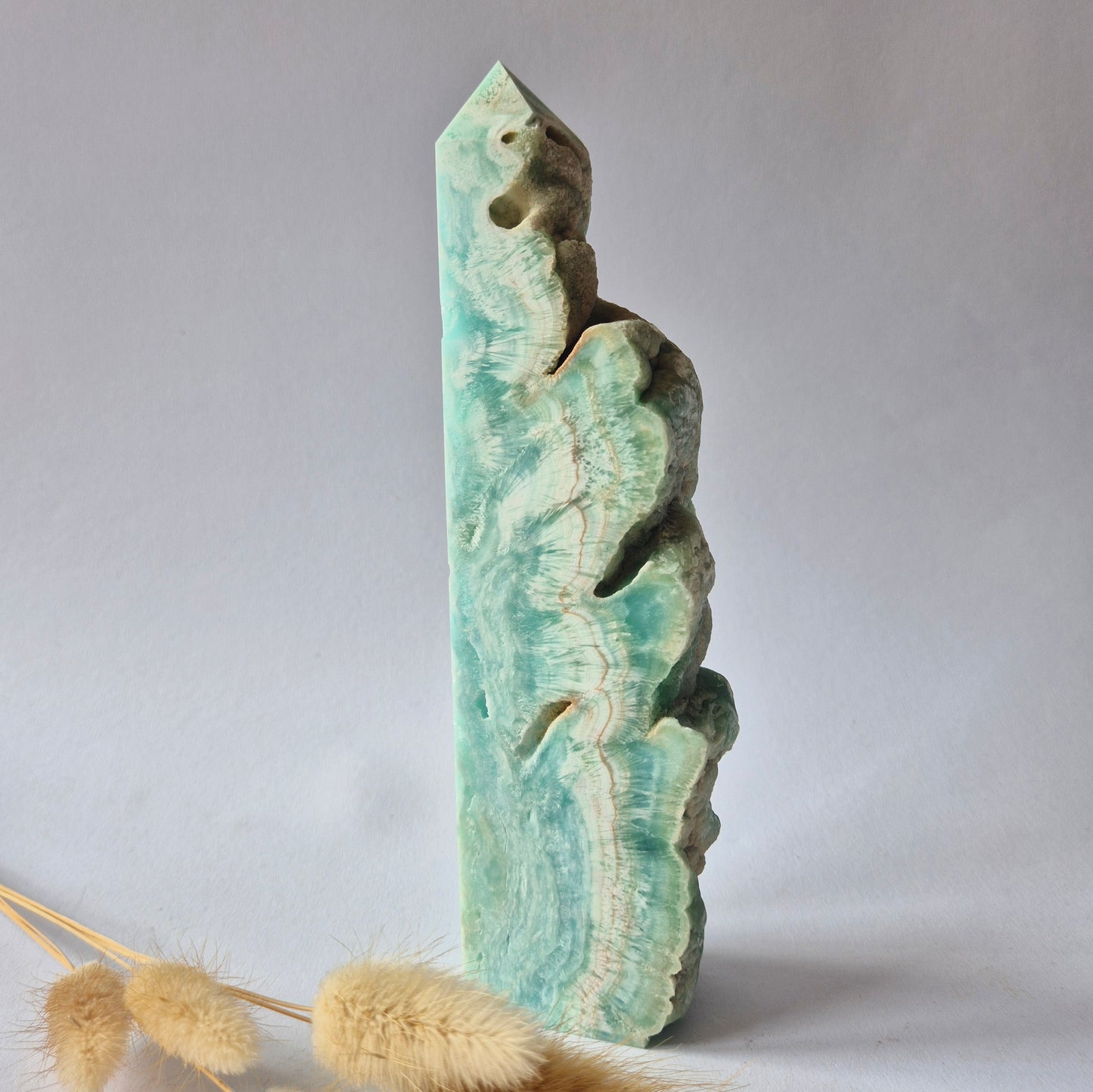 Grote Druzy Hemimorphite XL Toren 715g  – Uniek Edelsteen natuurkunstwerk