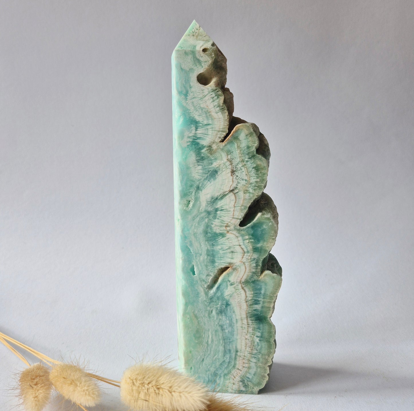 Grote Druzy Hemimorphite XL Toren 715g  – Uniek Edelsteen natuurkunstwerk