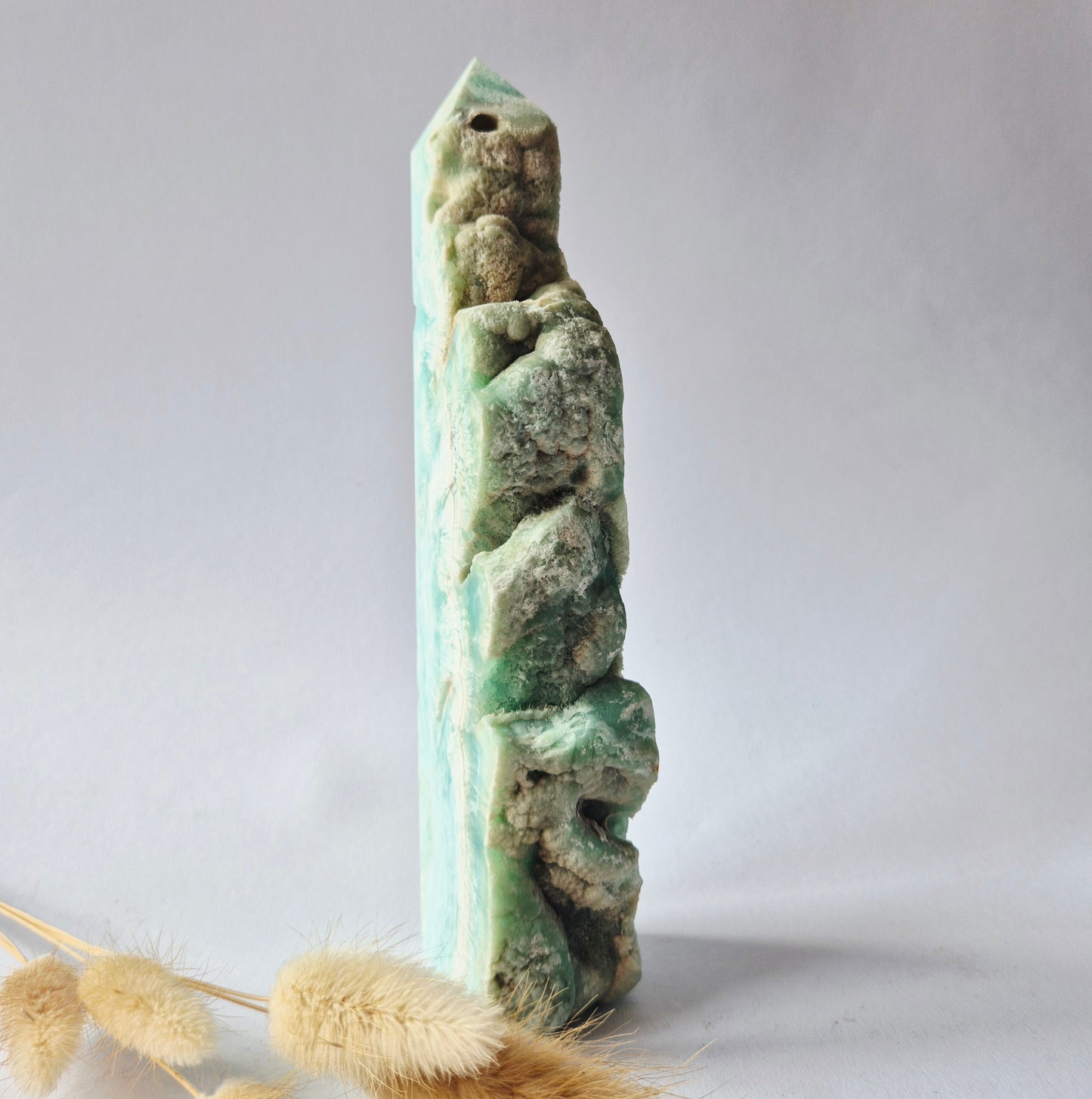 Grote Druzy Hemimorphite XL Toren 715g  – Uniek Edelsteen natuurkunstwerk