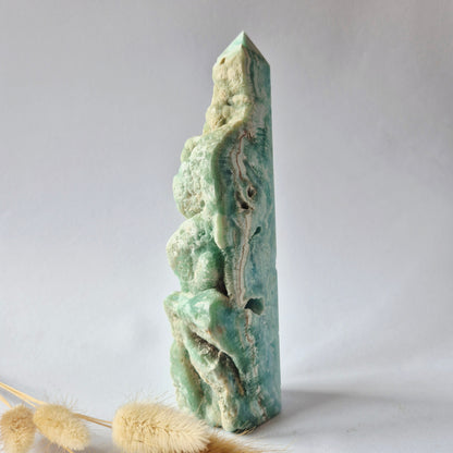 Grote Druzy Hemimorphite XL Toren 715g  – Uniek Edelsteen natuurkunstwerk