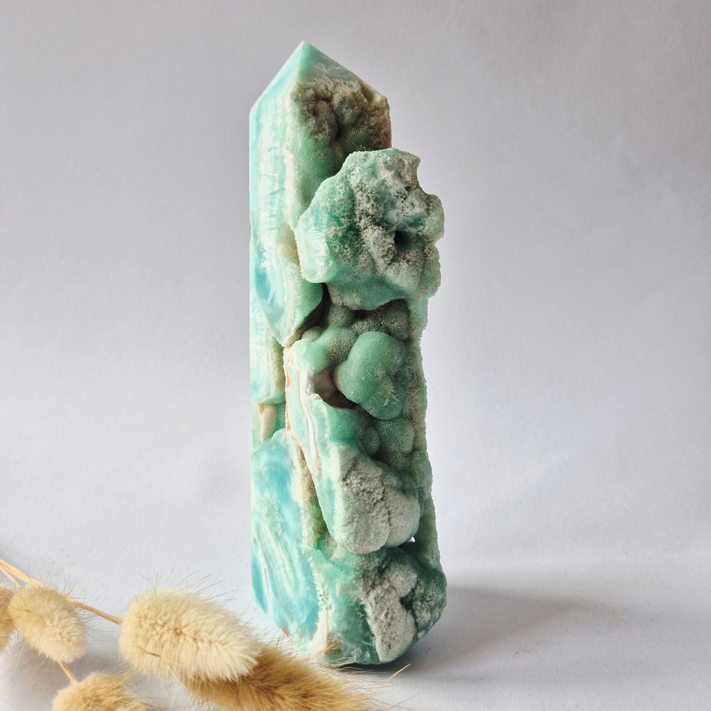 Grote Druzy Hemimorphite XL Toren 726g  – Uniek Edelsteen natuurkunstwerk