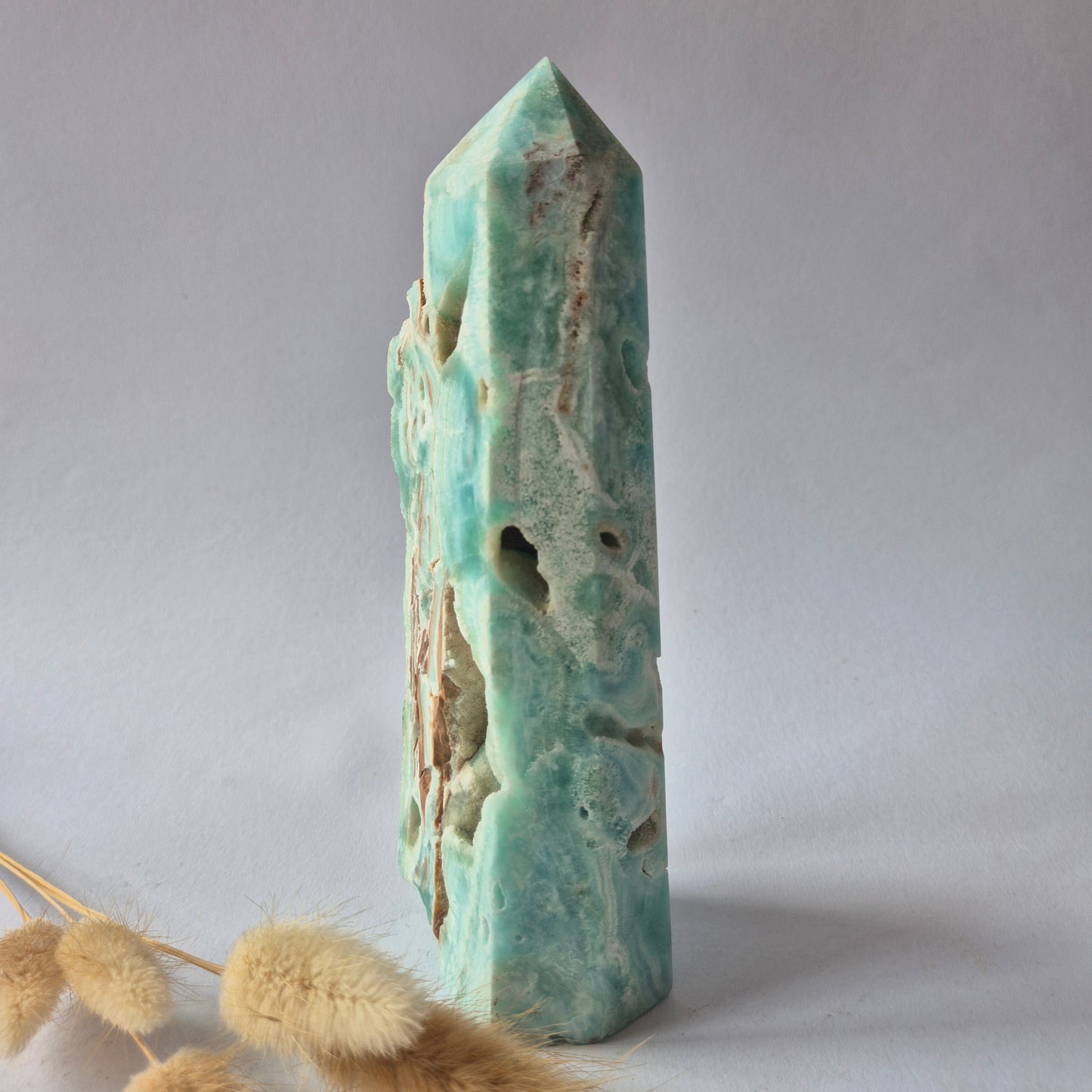 Grote Druzy Hemimorphite XL Toren 726g  – Uniek Edelsteen natuurkunstwerk
