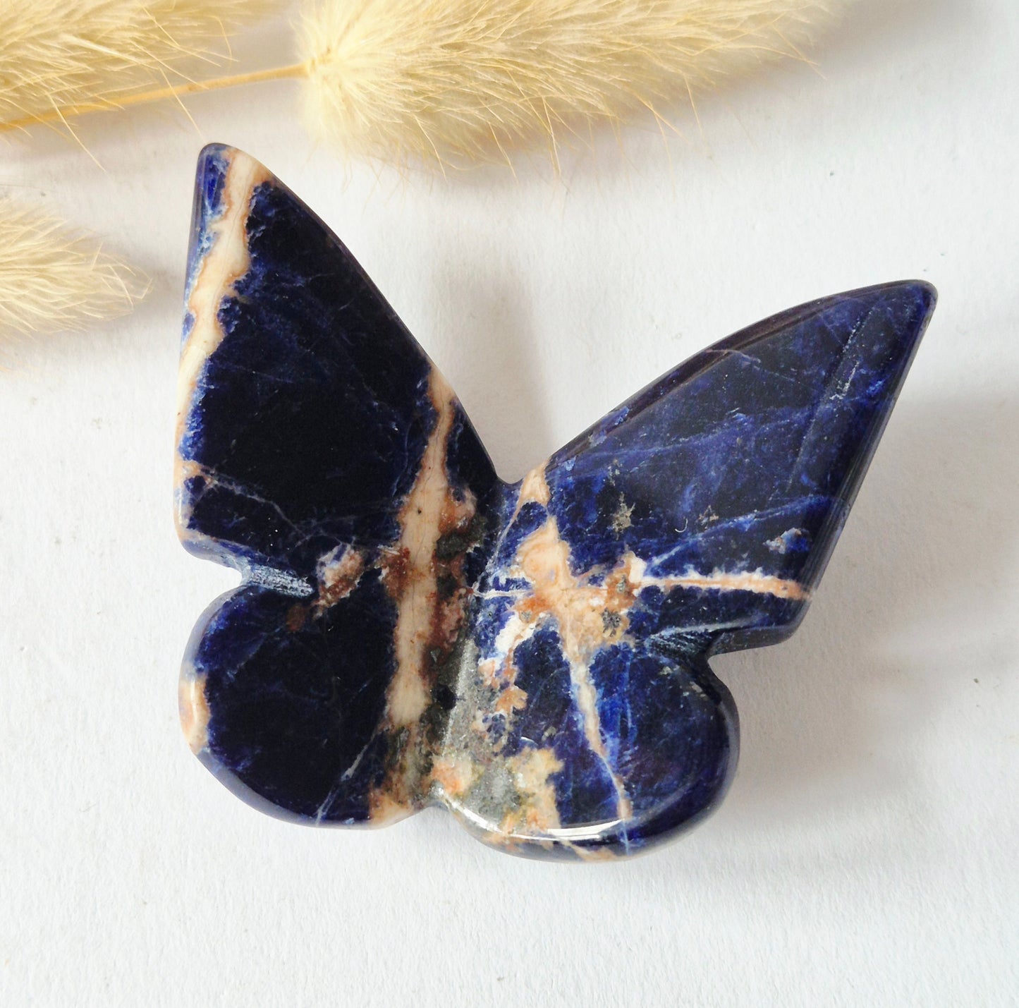 Edelsteen Vlinder  6x5 cm – Sodaliet