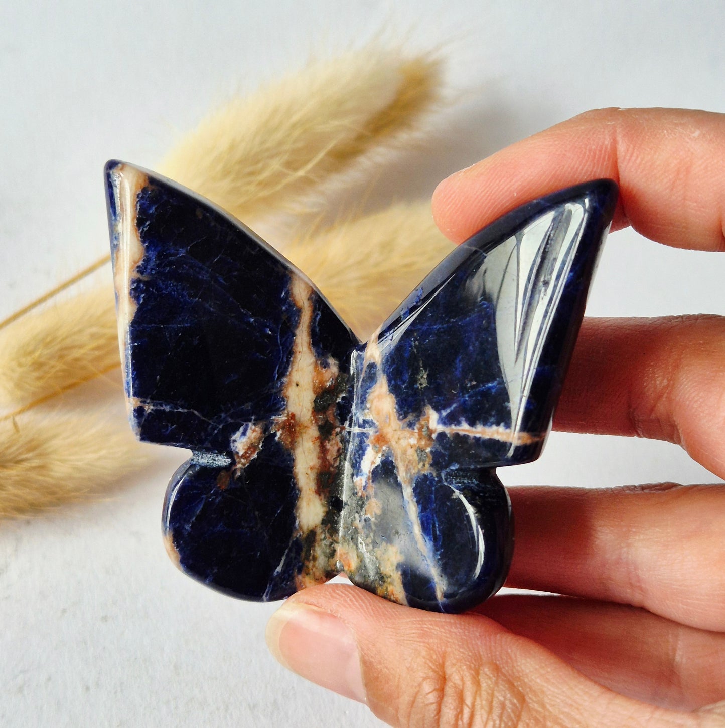 Edelsteen Vlinder  6x5 cm – Sodaliet
