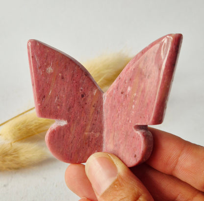 Edelsteen Vlinder  6x5 cm – Rhodoniet