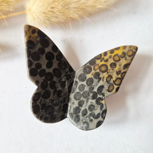 Edelsteen Vlinder  6x5 cm – Ocean Jasper