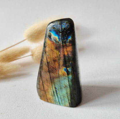 Premium Flash Labradoriet Freeform 116g | AAA Kwaliteit | Natuurlijke Edelsteen