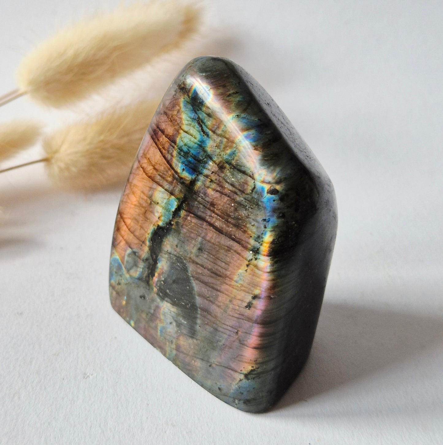Premium Flash Labradoriet Freeform 146g | AAA Kwaliteit | Natuurlijke Edelsteen