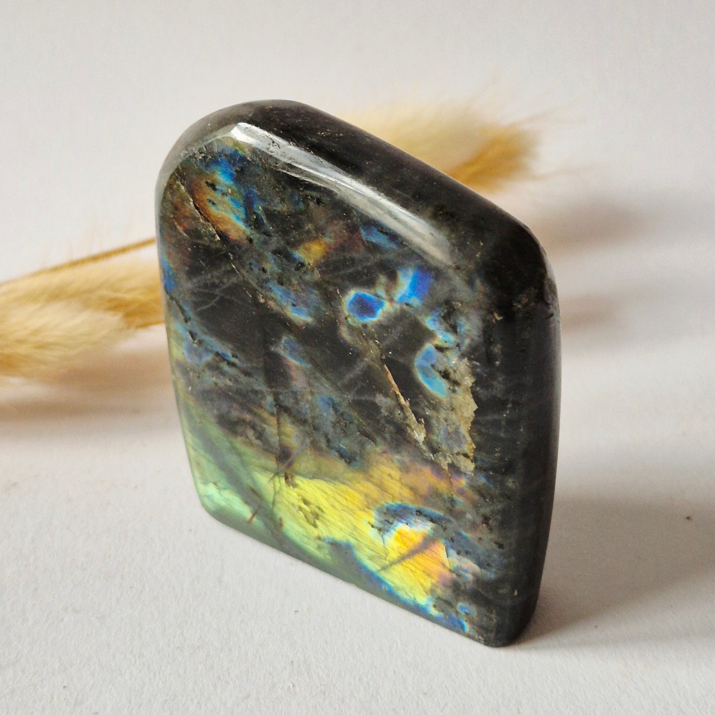 Premium Flash Labradoriet Freeform 119g | AAA Kwaliteit | Natuurlijke Edelsteen