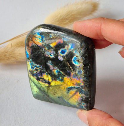Premium Flash Labradoriet Freeform 119g | AAA Kwaliteit | Natuurlijke Edelsteen