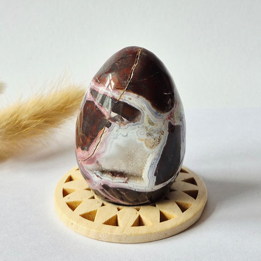 Kristall-Edelsteinkugel, weiße Drusen-Achatkugel aus Mexiko, 50 mm